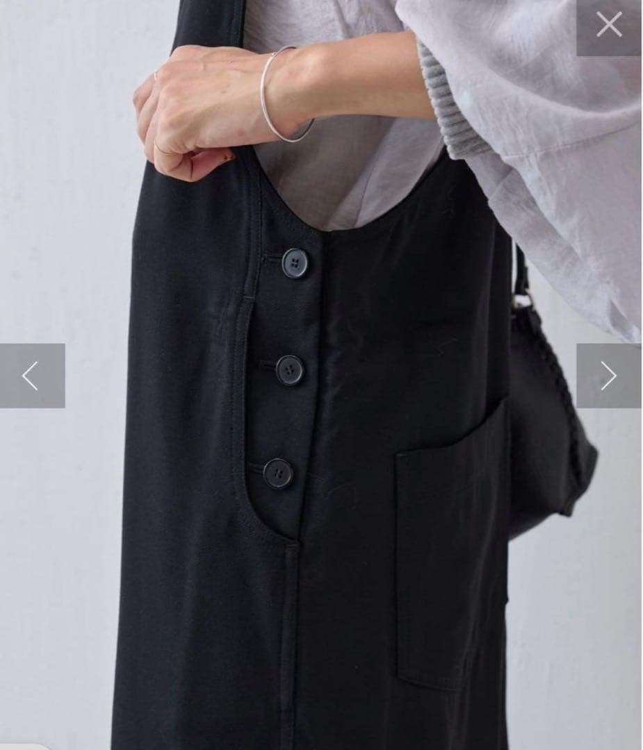 美品✨️BEARDSLEY サイドボタン サロペット ブラック