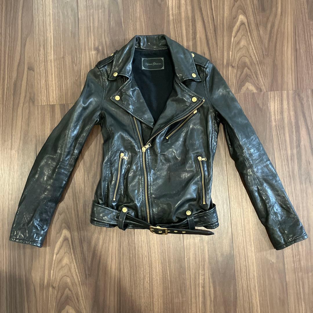 Hysteric Glamour ブラックレザーライダースジャケット