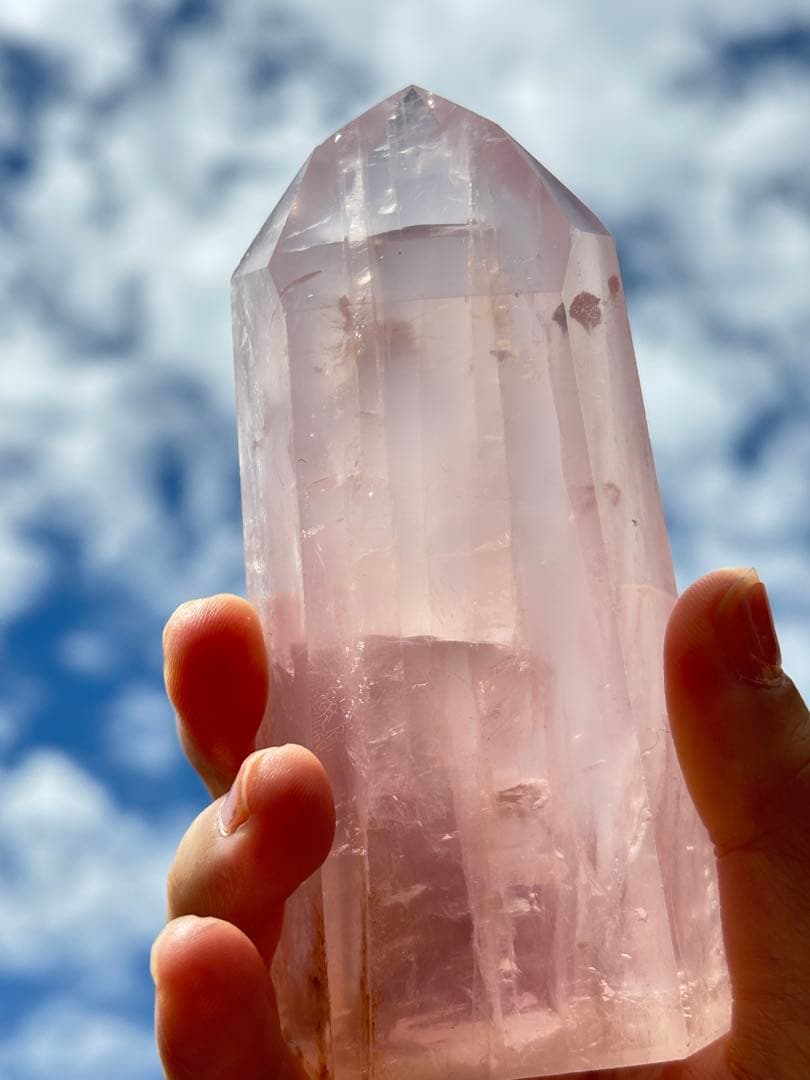 ローズクォーツ　ジェミー　モザンビーク　タワー　ハイグレード