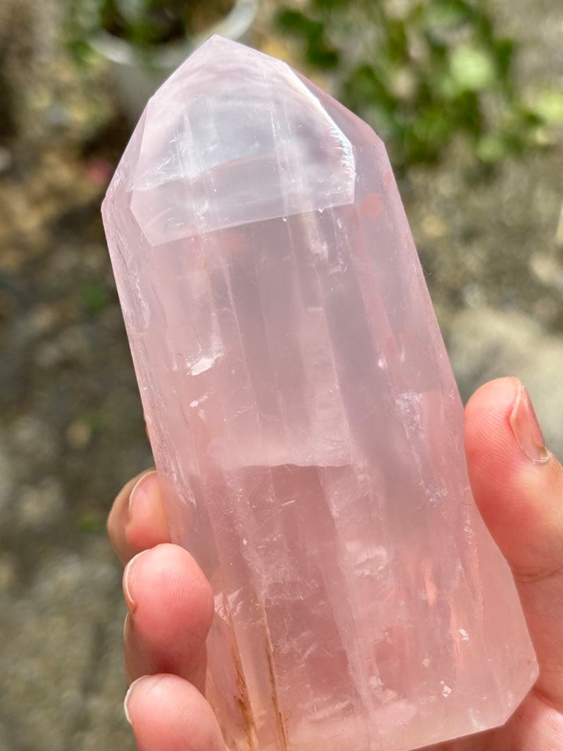 ローズクォーツ　ジェミー　モザンビーク　タワー　ハイグレード