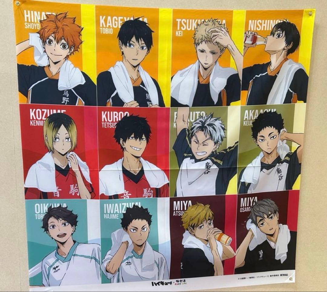 【RT-175301専用】ハイキュー　極楽湯コラボ当選品　タペストリー