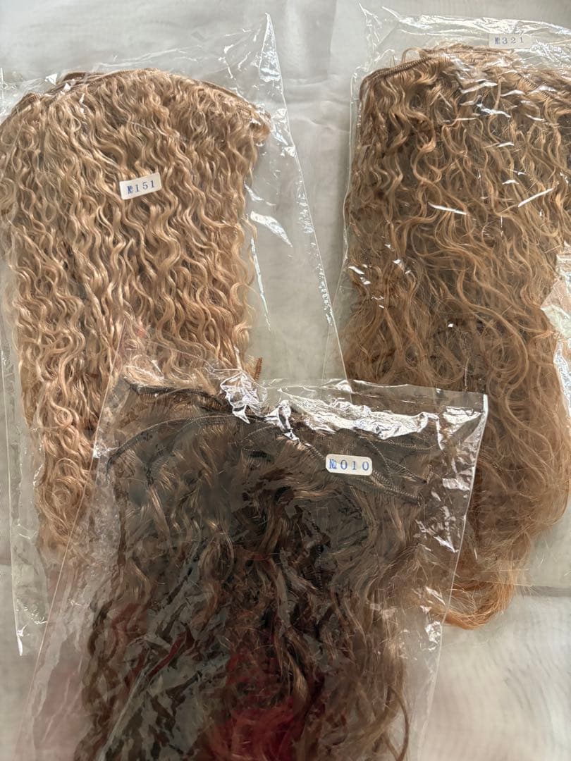 人形用人毛毛束3セット