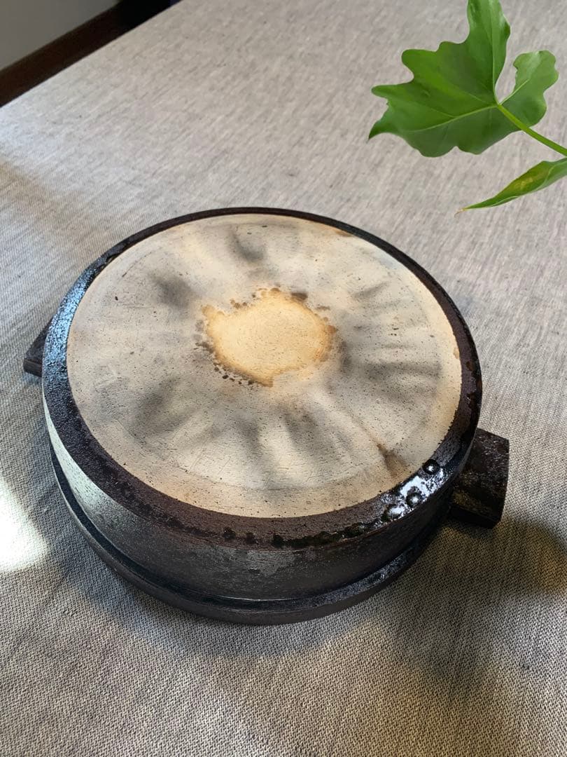 大道正男 作家 土鍋 黒釉 長谷園 伊賀焼 大型 33cm 上質デザイン 美品