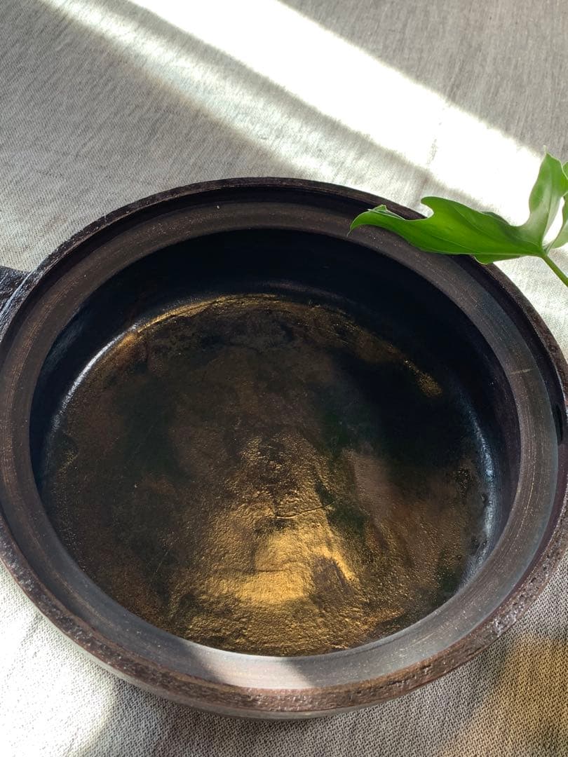 大道正男 作家 土鍋 黒釉 長谷園 伊賀焼 大型 33cm 上質デザイン 美品