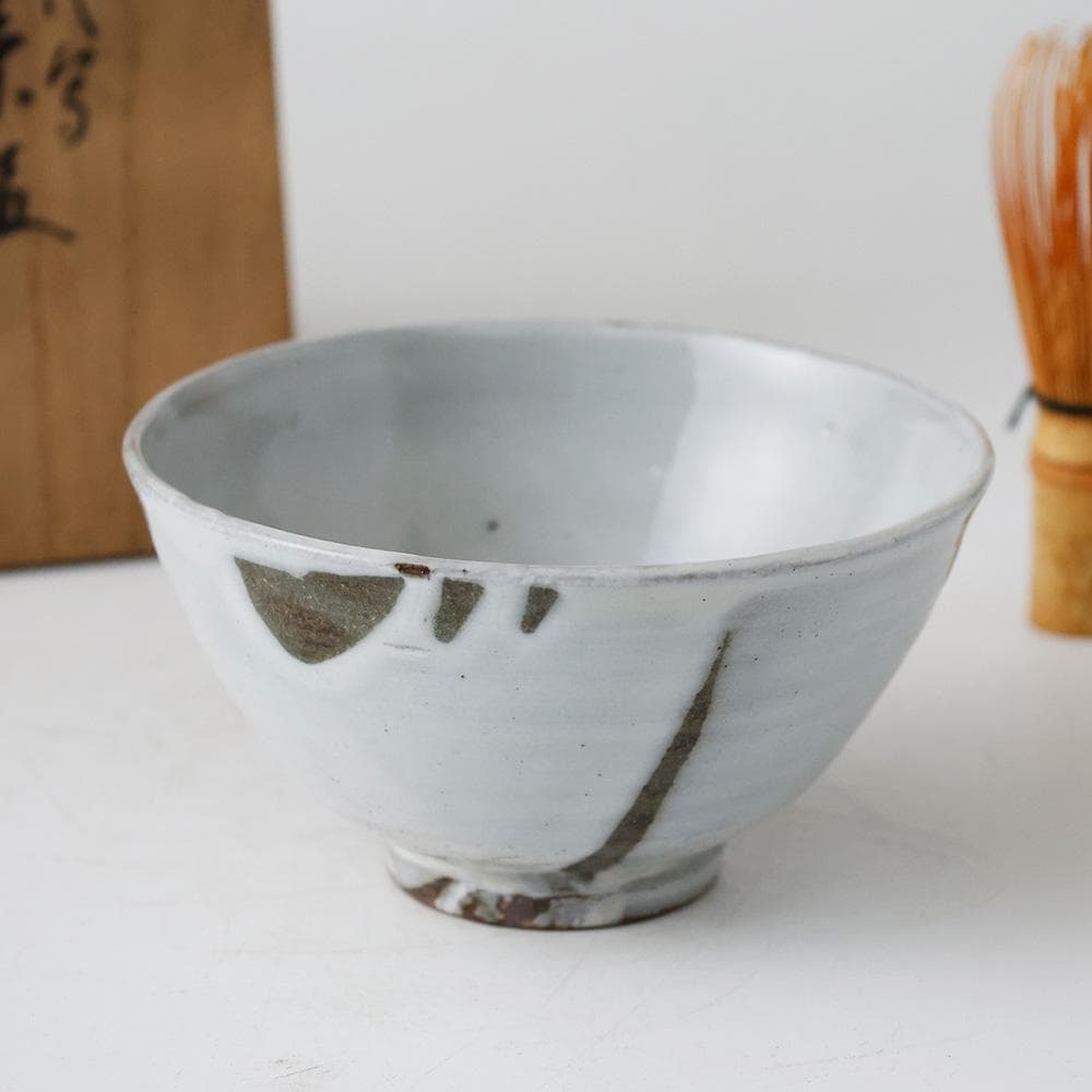 【名品】如拙庵 須田祥豊 造 粉引写 茶碗 共箱 茶道具 京焼写しの名手本物保証