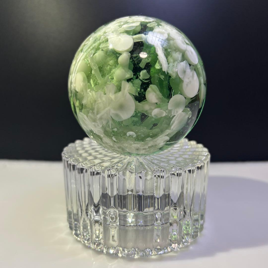 天然石　グリーンラリマー　スフィア　約69.8㎜ パワーストーン　丸玉