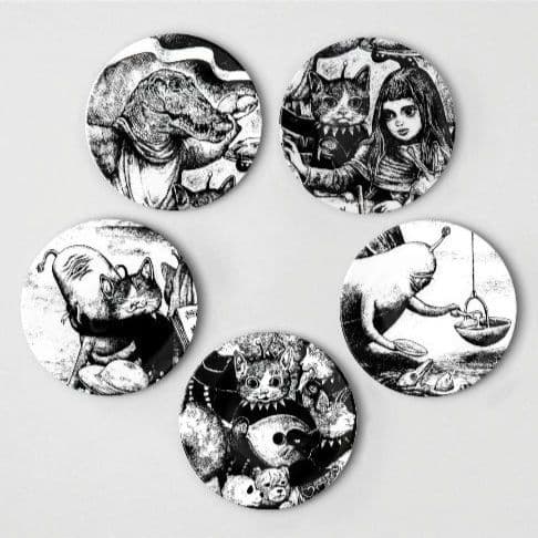 ヒグチユウコ BABEL蛤の船にのる音楽家 17cm丸皿5枚セット ボリス雑貨店