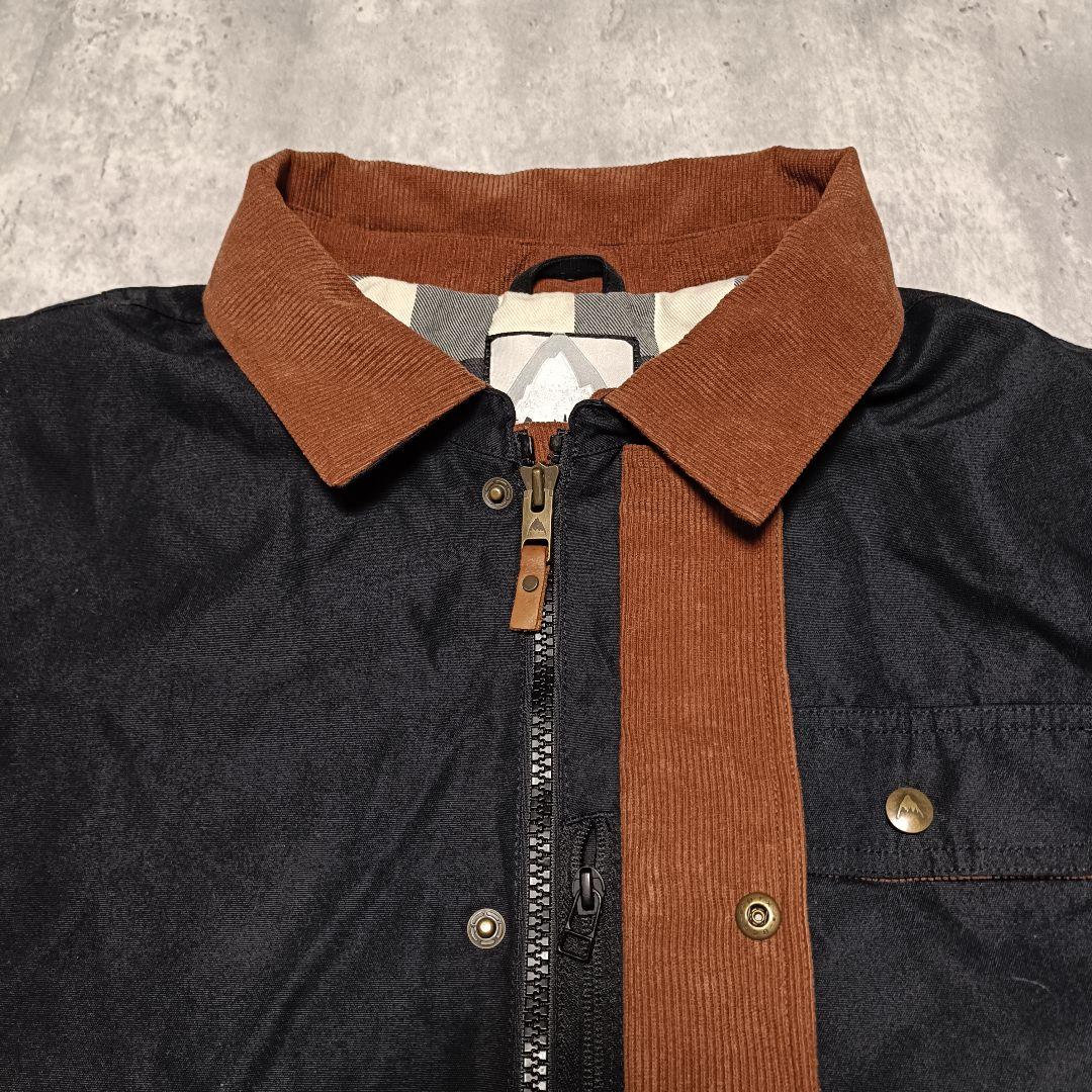 BURTON スノボーウェア コーデュロイ切り替え 黒 サイズL