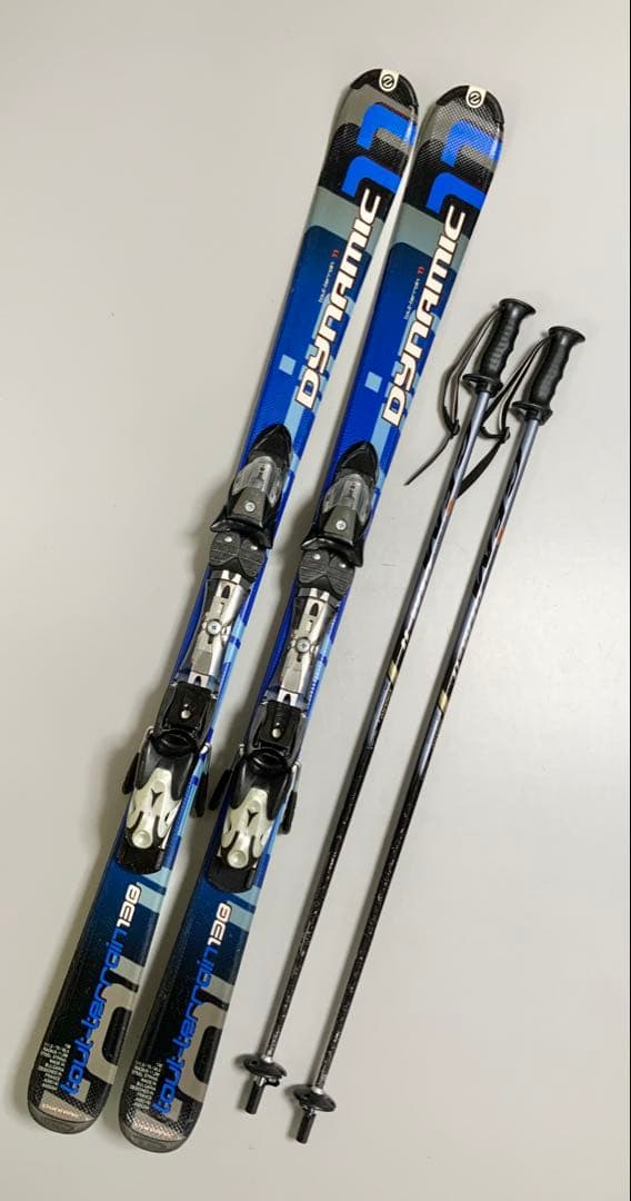 DYNAMIC スキー4点セット 板138cm／靴23-23.5cm