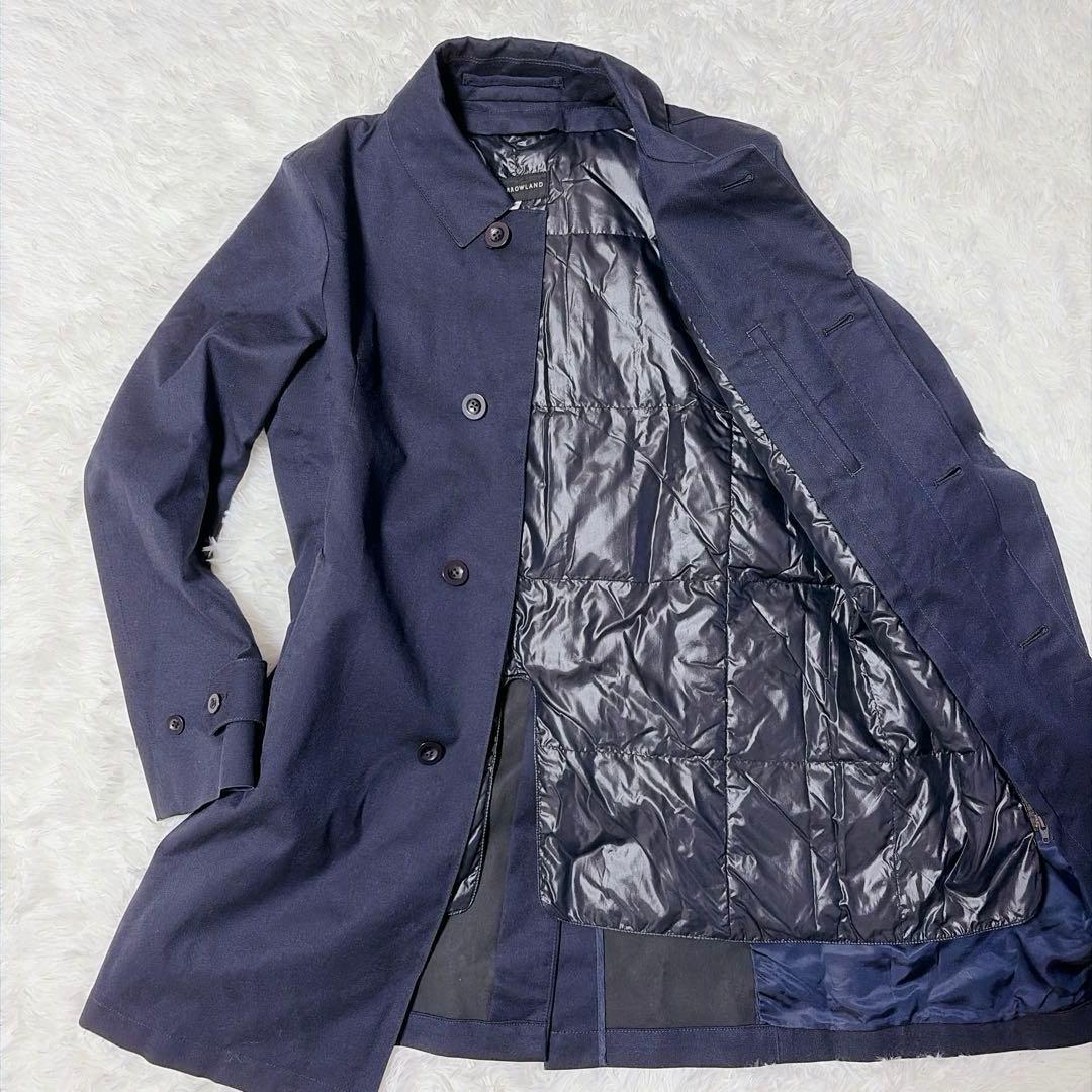 TOMORROWLAND ステンカラーコート　ダウンライナー付き　ネイビー