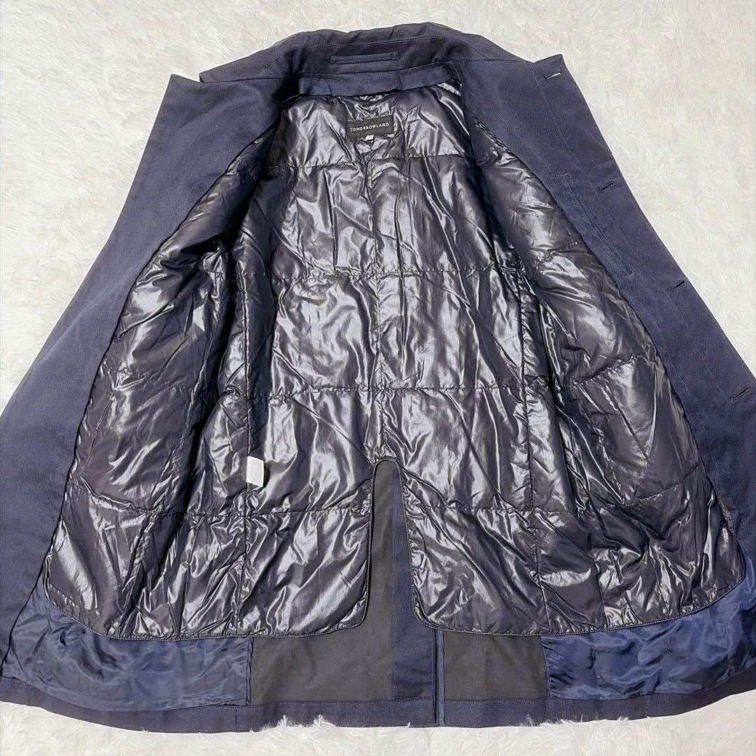 TOMORROWLAND ステンカラーコート　ダウンライナー付き　ネイビー