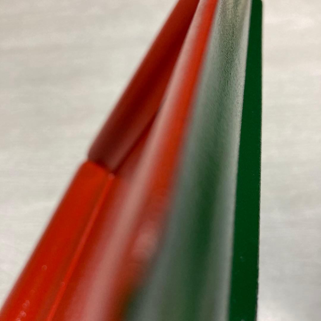 若狭盆　木製 四方盛り鉢、朱/翠バイカラーしぼ漆塗り　未使用品