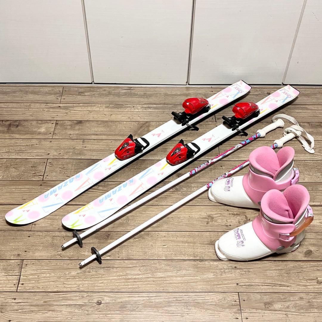 【板110cm/靴21cm】KAZAMA SPAXJ スキーセット