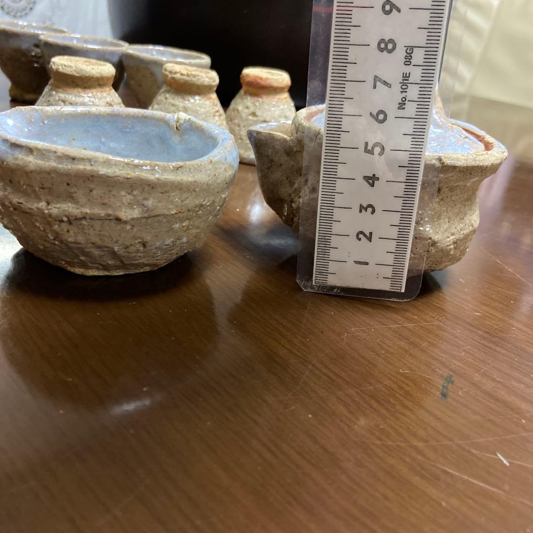 期間限定お値引き‼️烏城彫　茶櫃(ちゃびつ) 梅とザクロ　萩焼セット付き