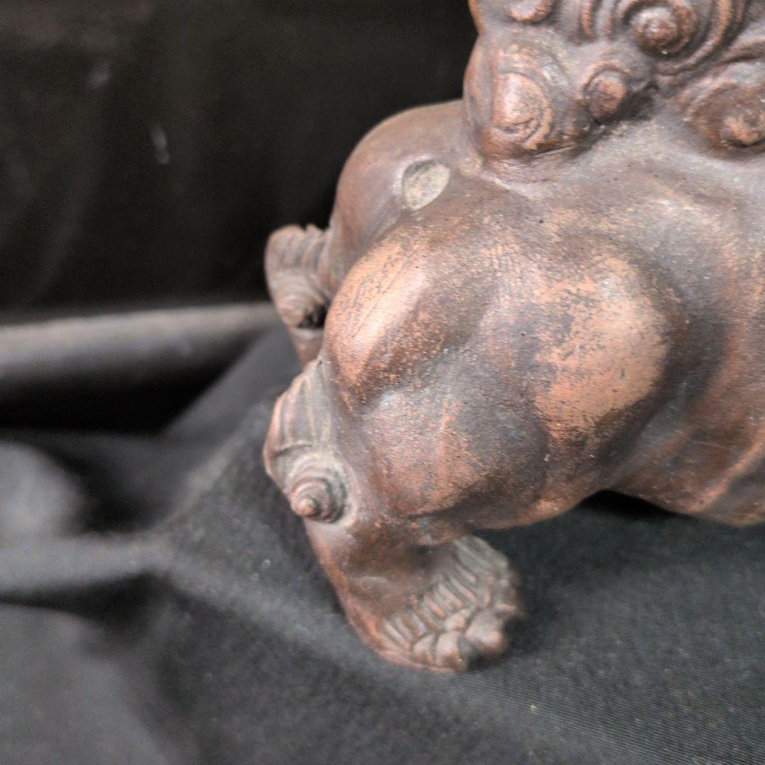 縁起物★威風堂々★備前焼★狛獅子★獅子★骨董品 古美術