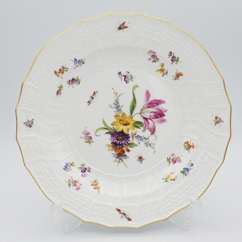 マイセン ノイブランデンシュタイン フラワーブーケと昆虫 24.5cm #5