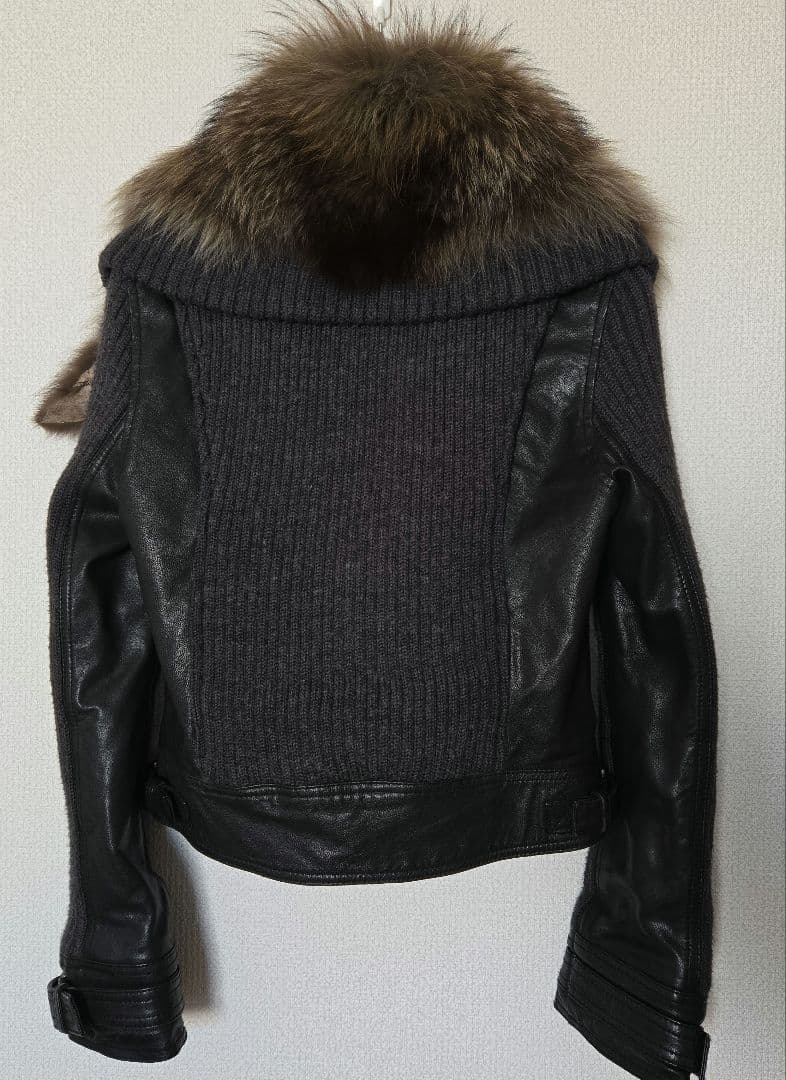 マスキュロ　ライダース　リアルファー　MASCULO