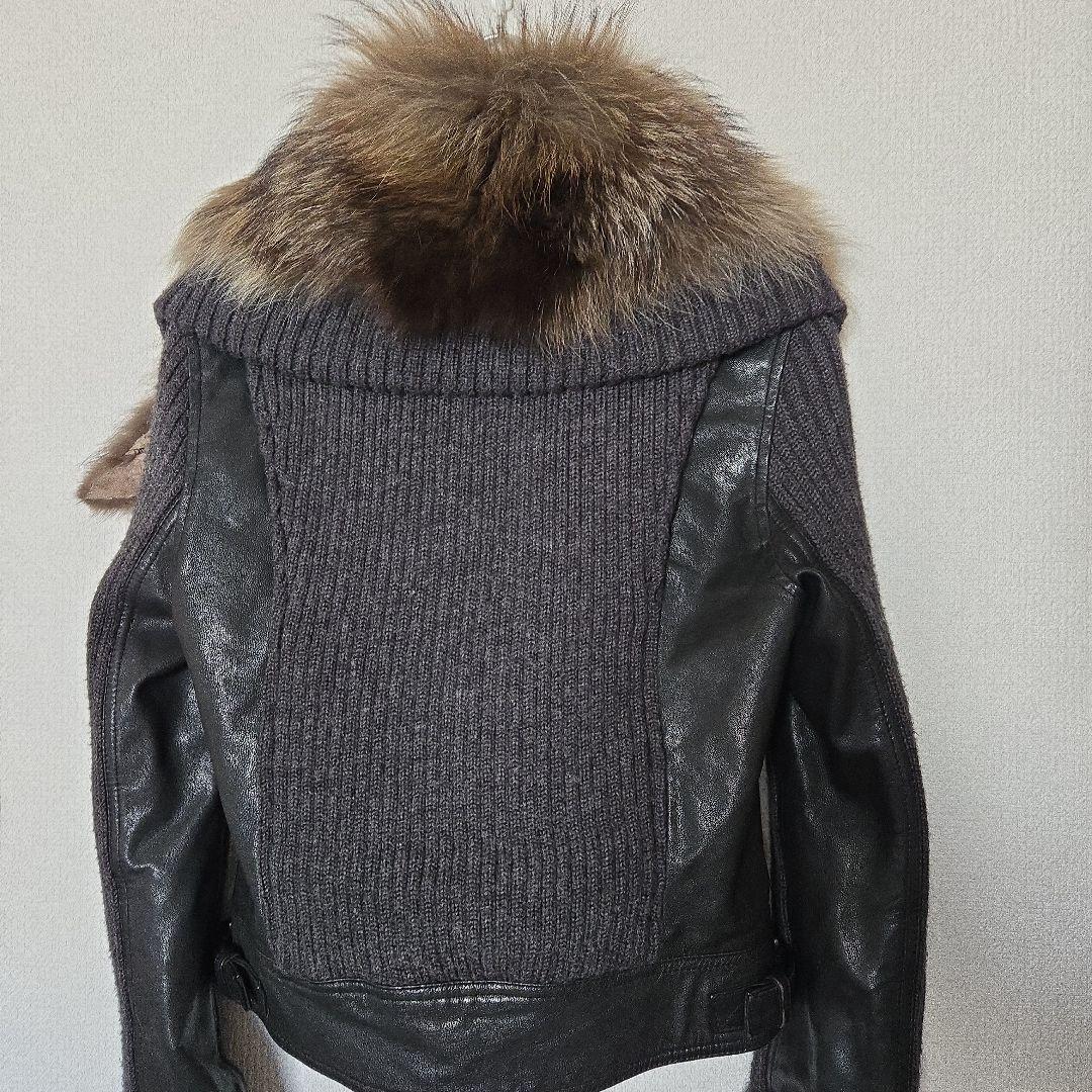 マスキュロ　ライダース　リアルファー　MASCULO