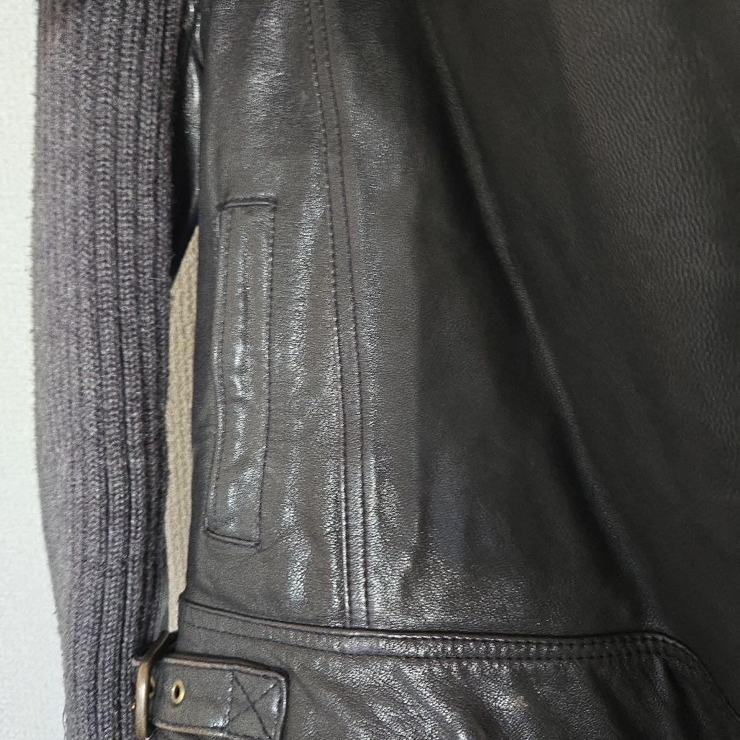 マスキュロ　ライダース　リアルファー　MASCULO