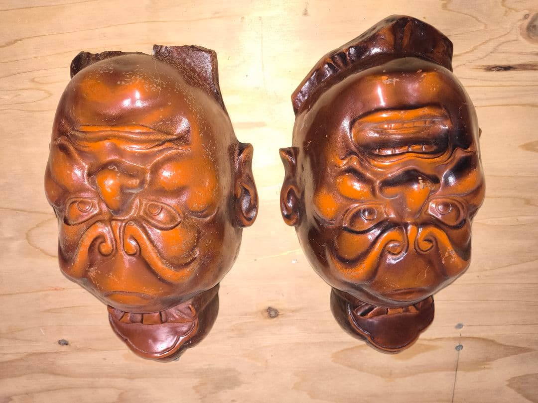 金剛力士立像　鉄面　観音　オブジェ