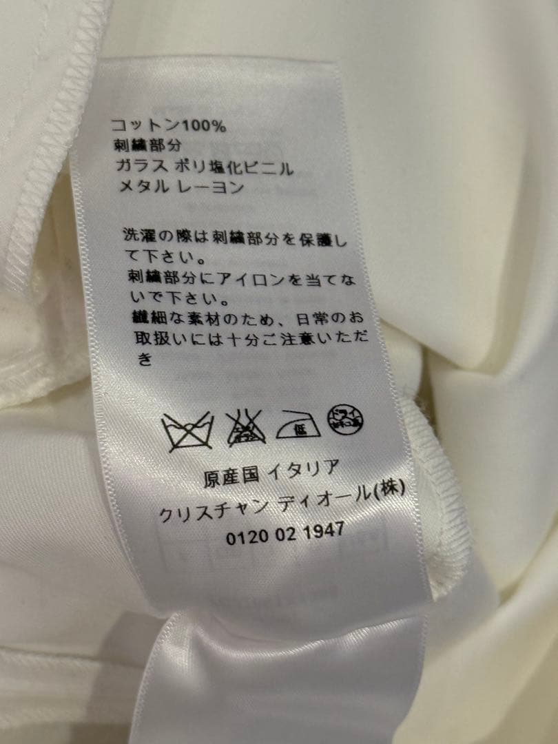 Christian Dior 刺繍入りホワイトワンピース