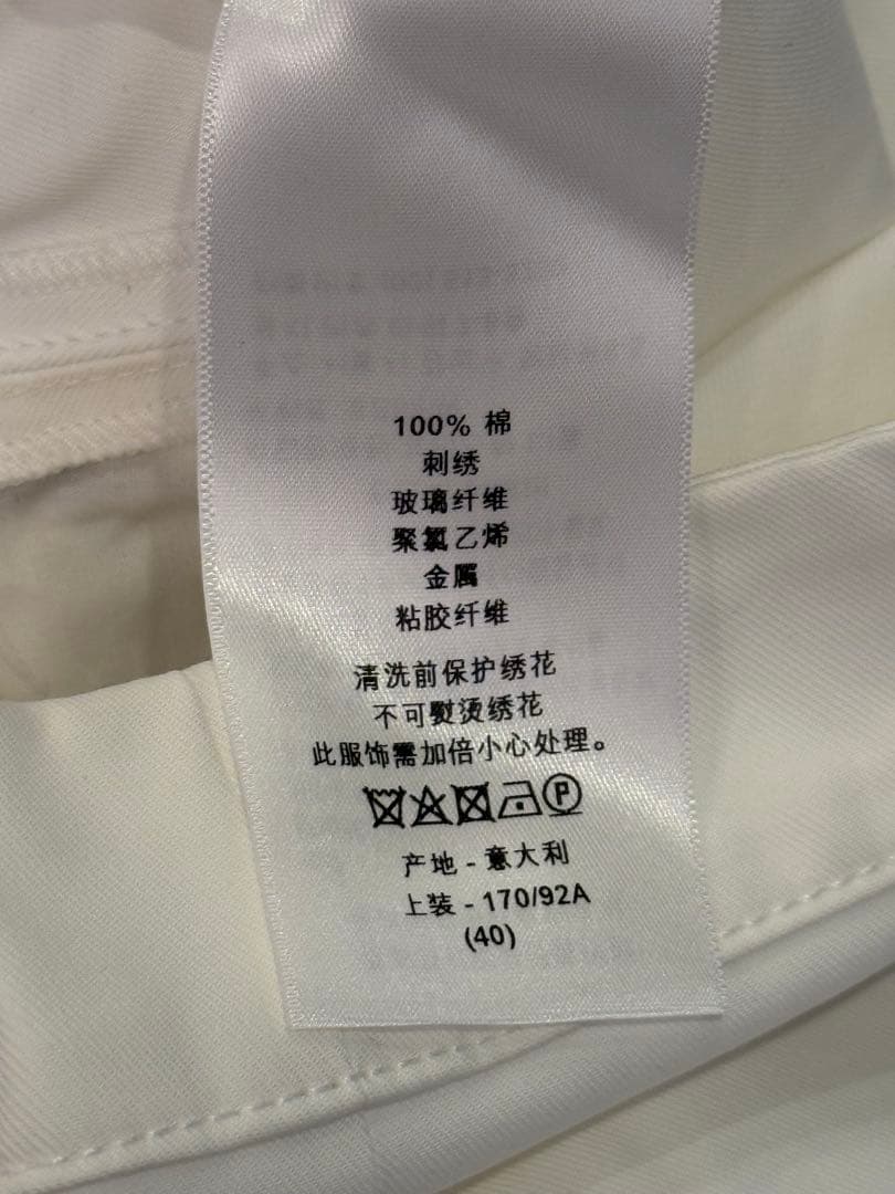 Christian Dior 刺繍入りホワイトワンピース