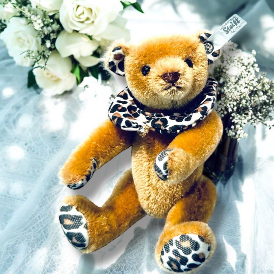 シュタイフ Steiff テディベア レオ 限定 スワロフスキー 美品 レア