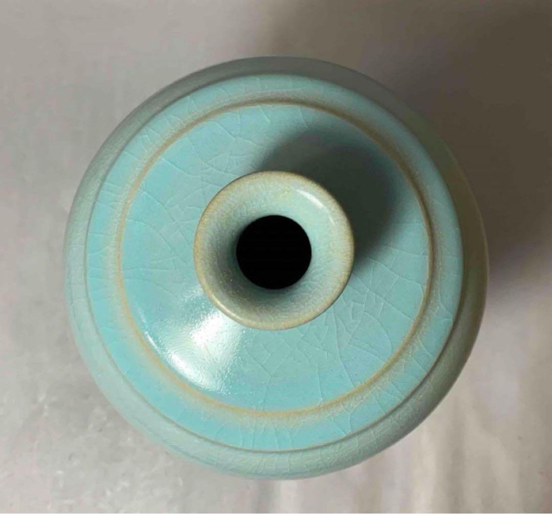 中国 肩に筋入り梅瓶