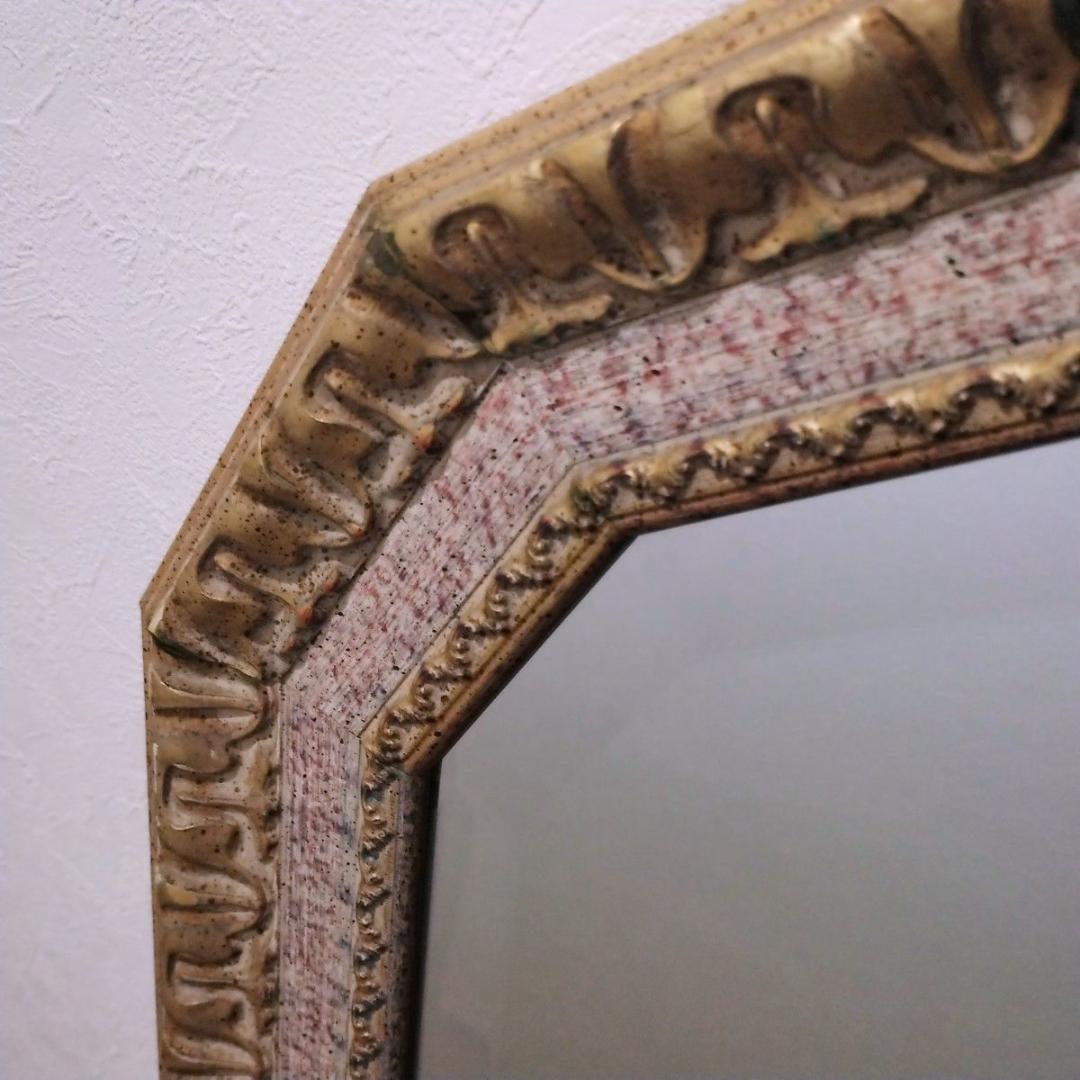 アンティーク調 全身鏡 ウォールミラー ロココ調 姿見 全身鏡 壁掛けOK