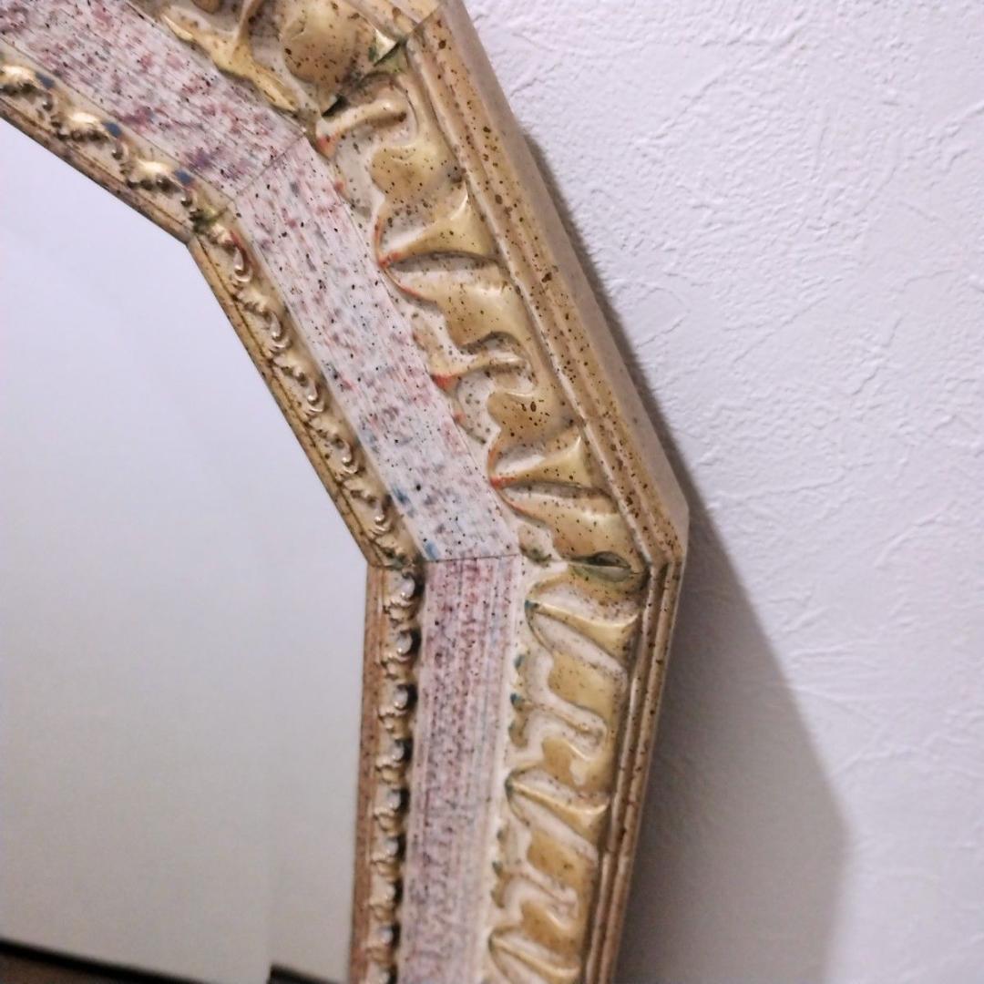 アンティーク調 全身鏡 ウォールミラー ロココ調 姿見 全身鏡 壁掛けOK