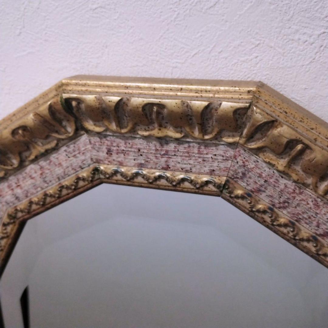 アンティーク調 全身鏡 ウォールミラー ロココ調 姿見 全身鏡 壁掛けOK