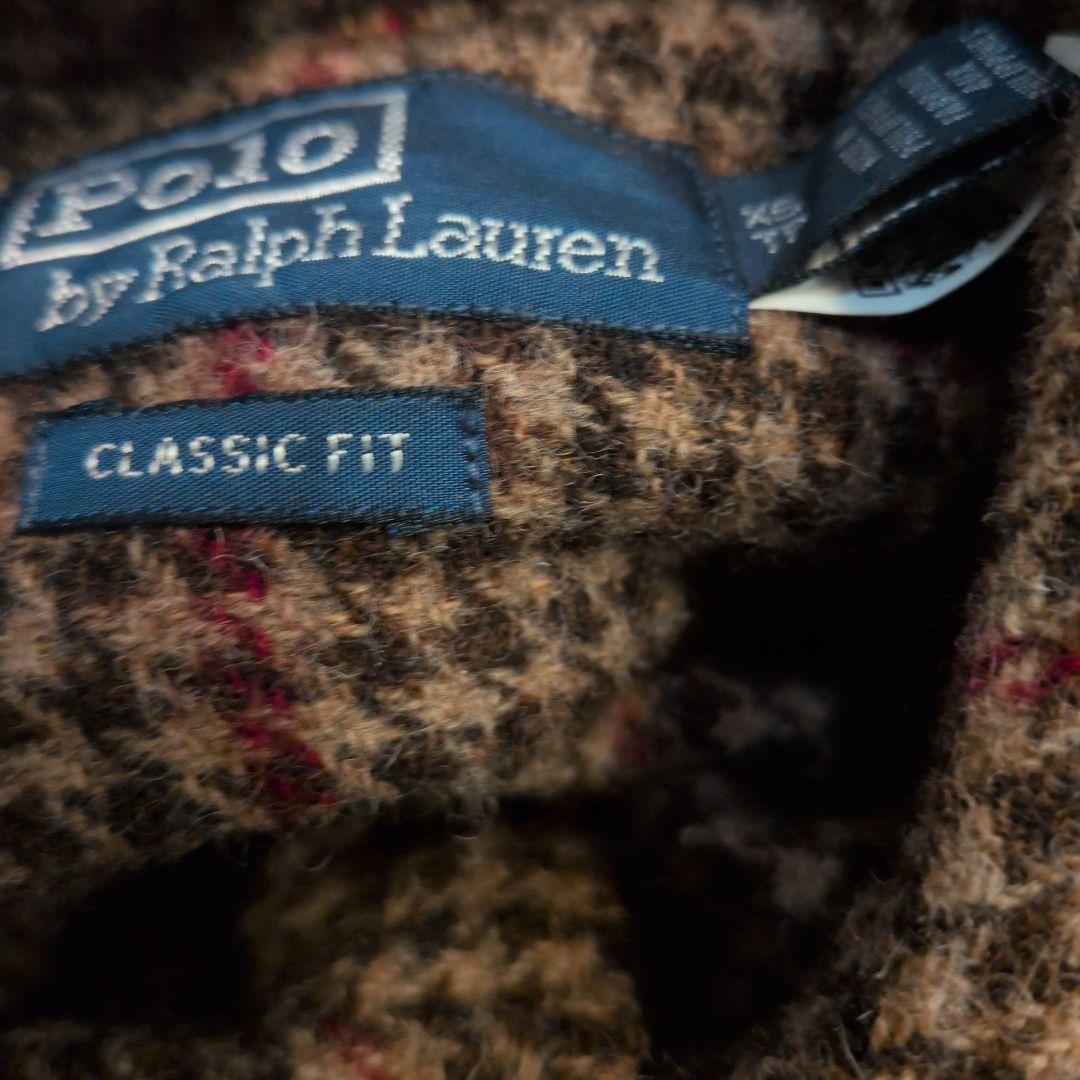 美品　試着のみ　POLO　ラルフローレン　ツイード　シャツ　エルボーレザー