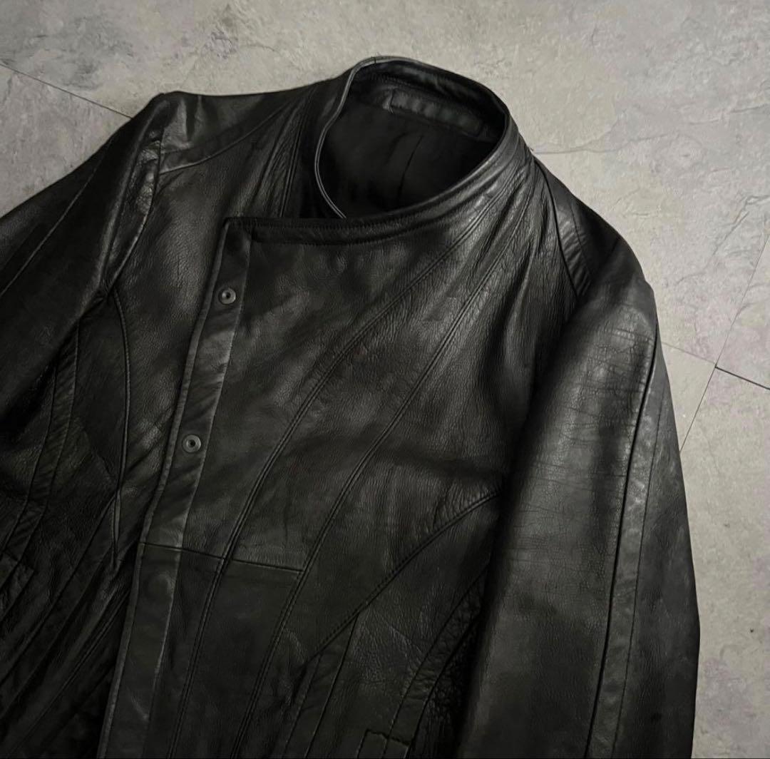 ジャケット・アウター Julius Deformation Leather Jacket