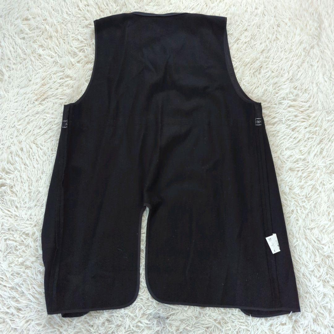 美品 イヴサンローラン ステンカラーコート ライナー付 ダークグレー A7