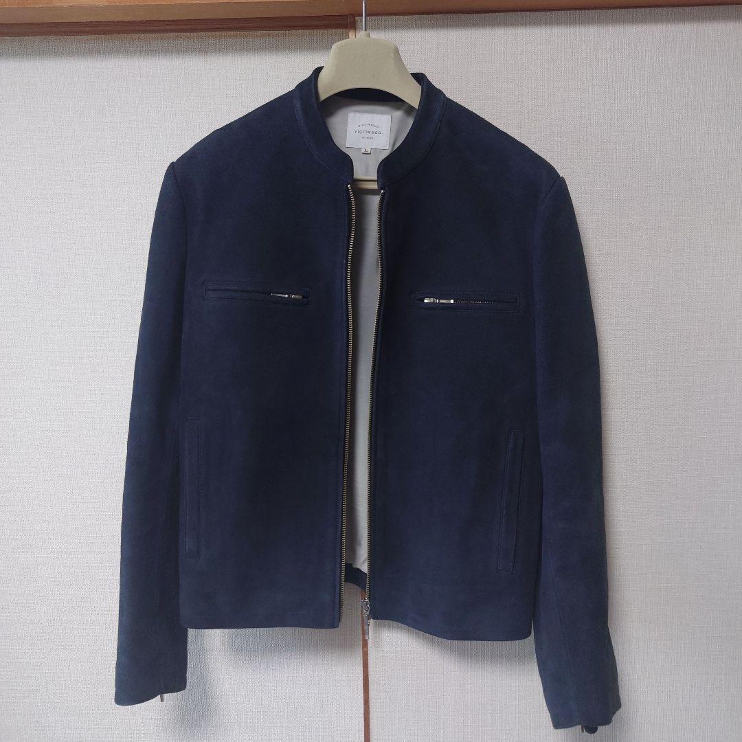 VICTING&CO.　 ネイビー シングルライダース 　L