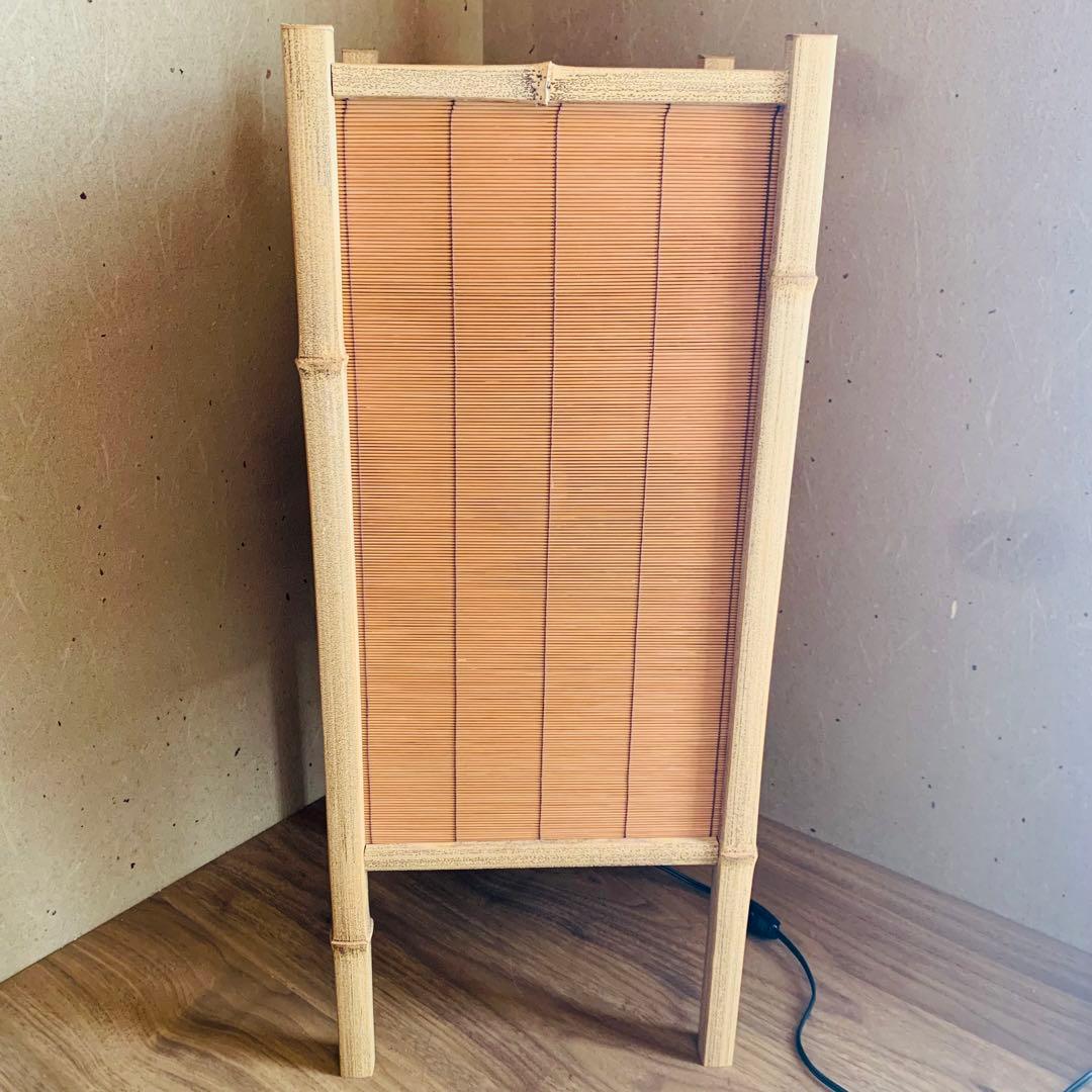 大型 高級 お座敷 座敷照明 行燈 竹製 バンブー 灯籠 ディスプレイ