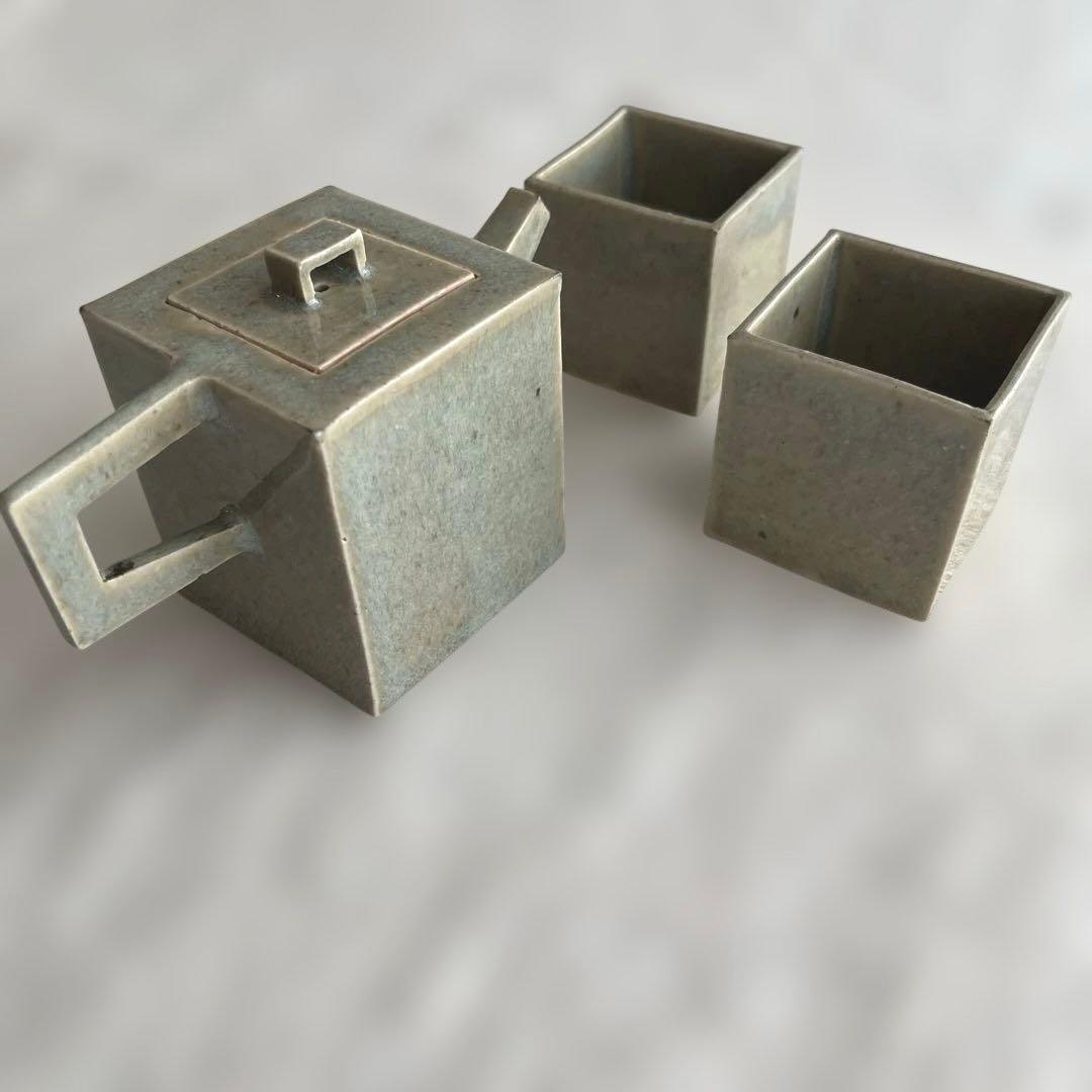 三笘修　朧釉　茶壺　茶杯(2客) セット　新品・未使用　小慢安渓鉄観音茶付き