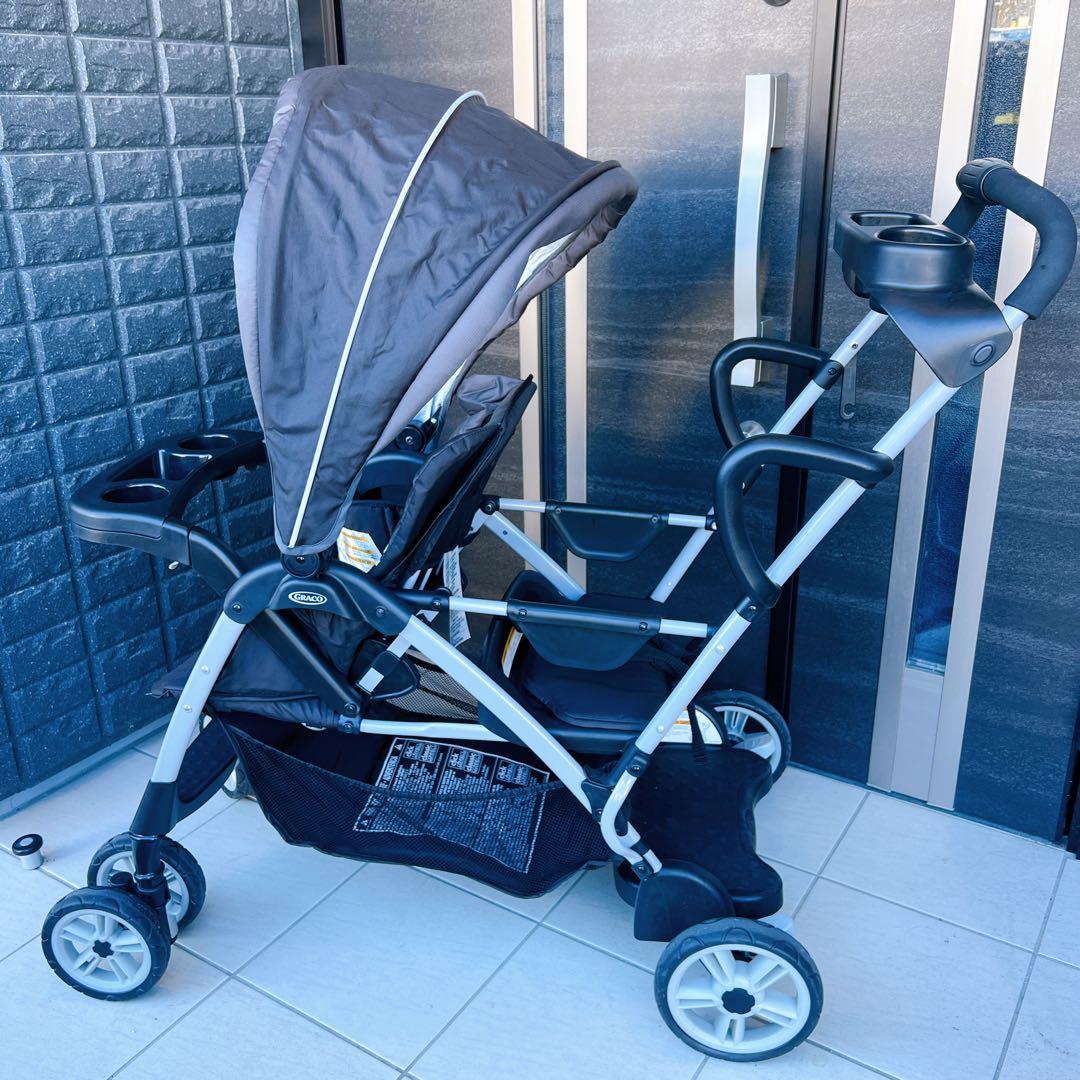 グレコ　ルームフォーツー　二人乗りベビーカー　折りたたみ可能✨