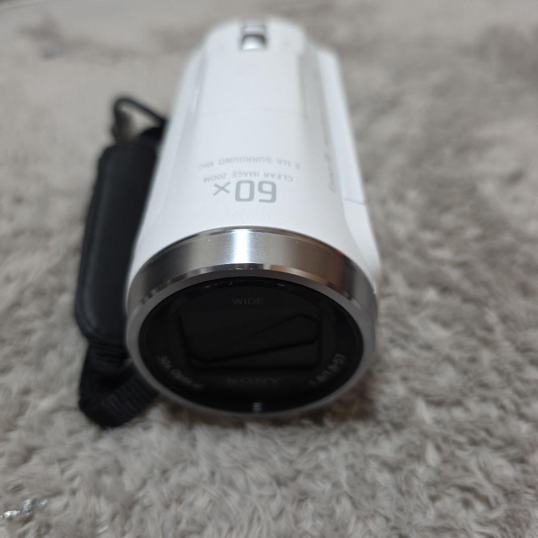 60倍ズーム ホワイト ビデオカメラ