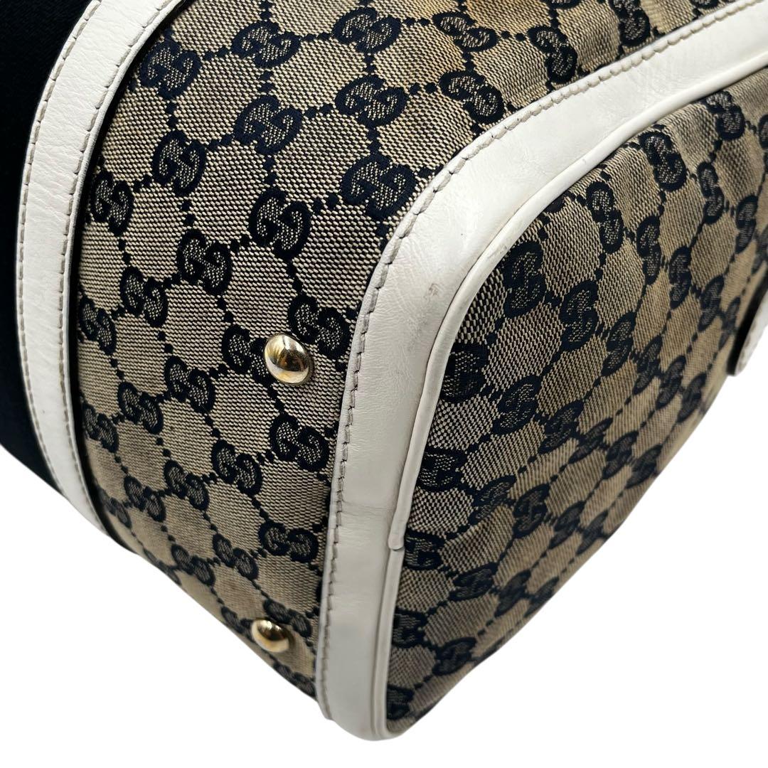 GUCCI グッチ　ボストンバッグ　シェリーライン　キャンバス　gg