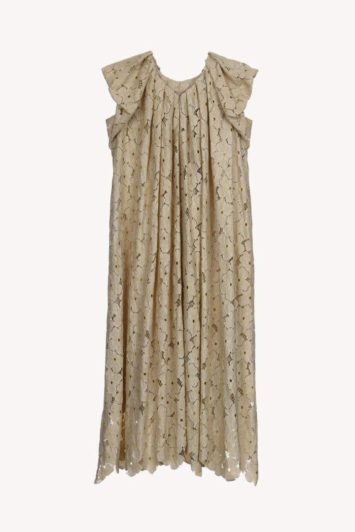 【即日発送】Acka flower lace drape one-piece