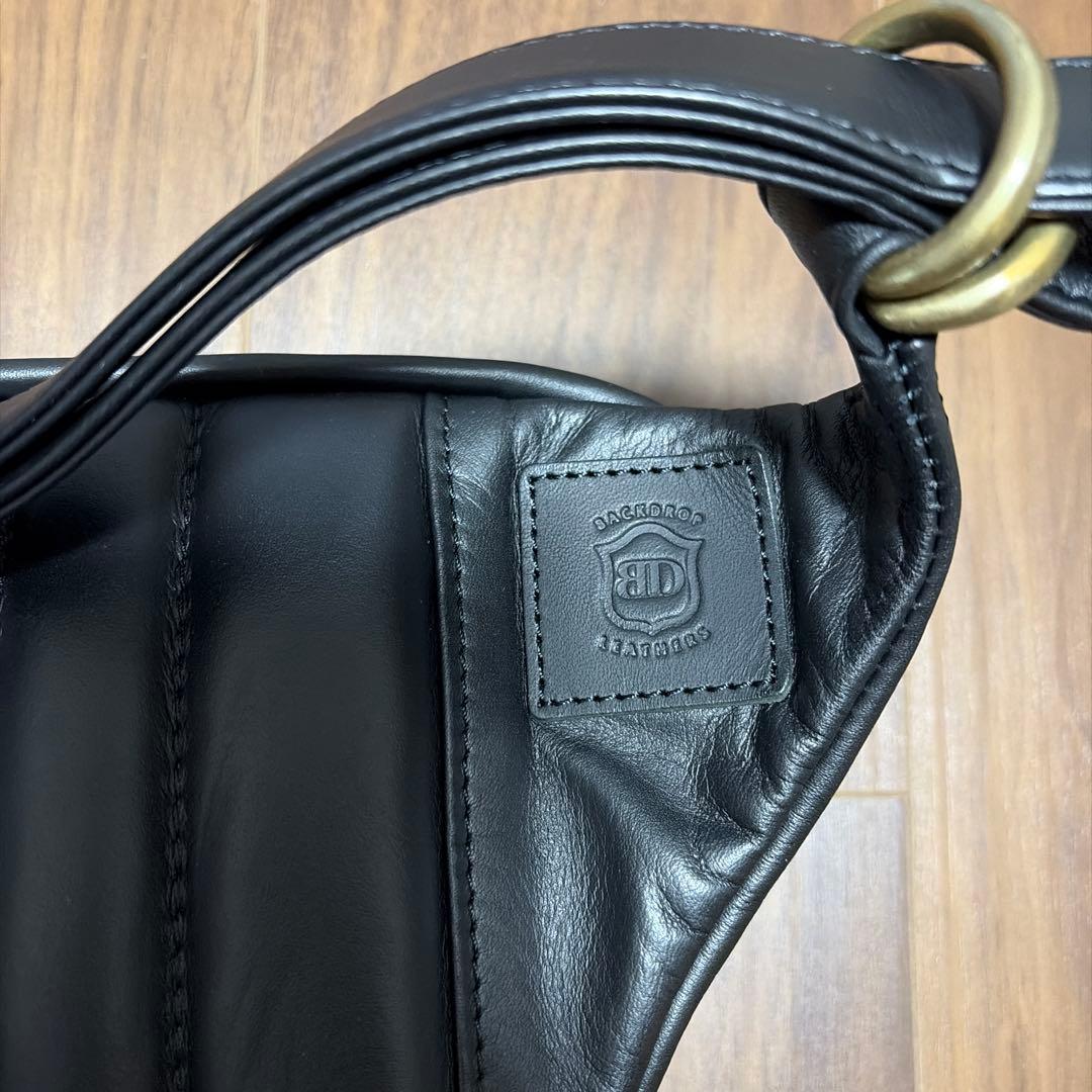 【新品】BACKDROP Leathers DIA-WAIST BAG ブラック