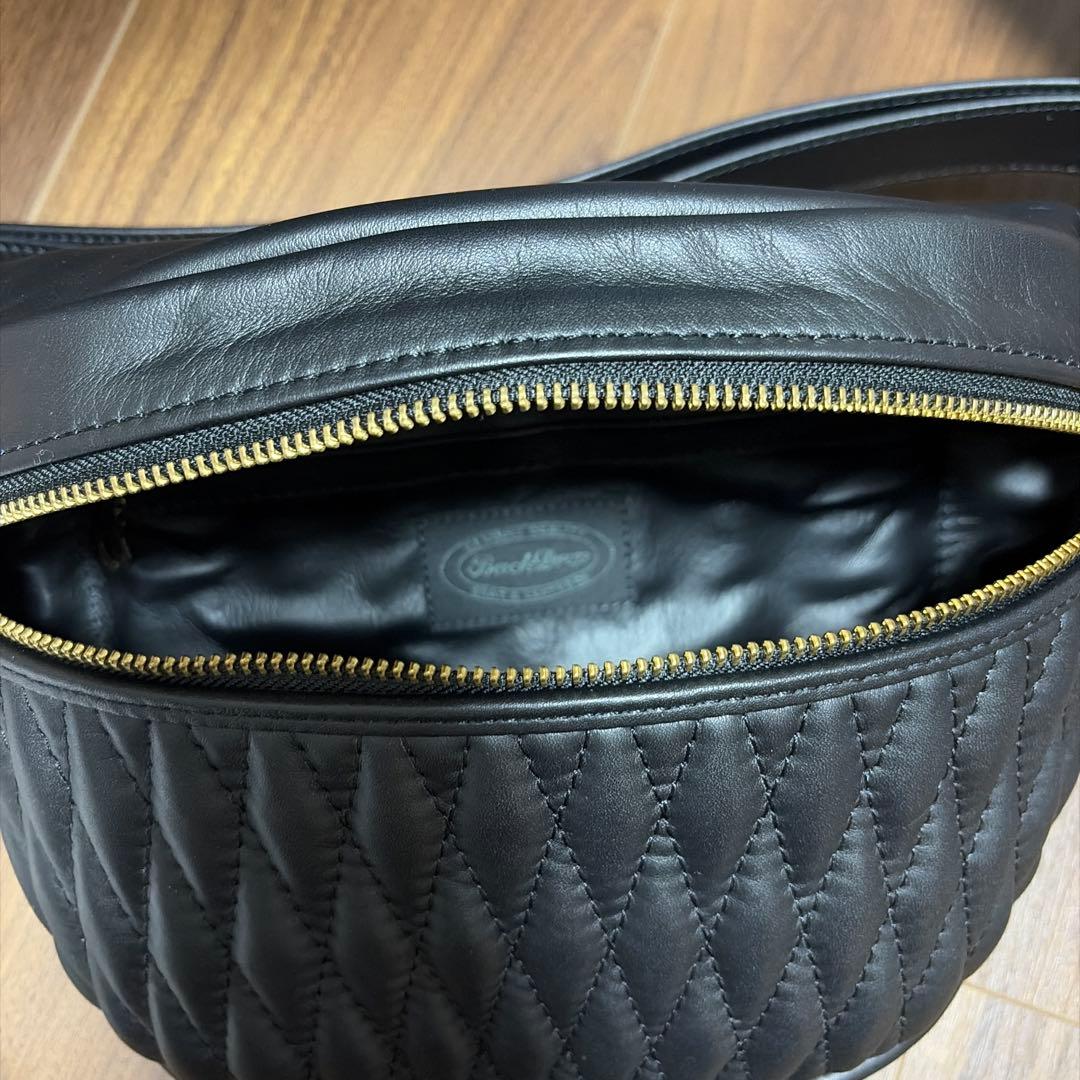 【新品】BACKDROP Leathers DIA-WAIST BAG ブラック