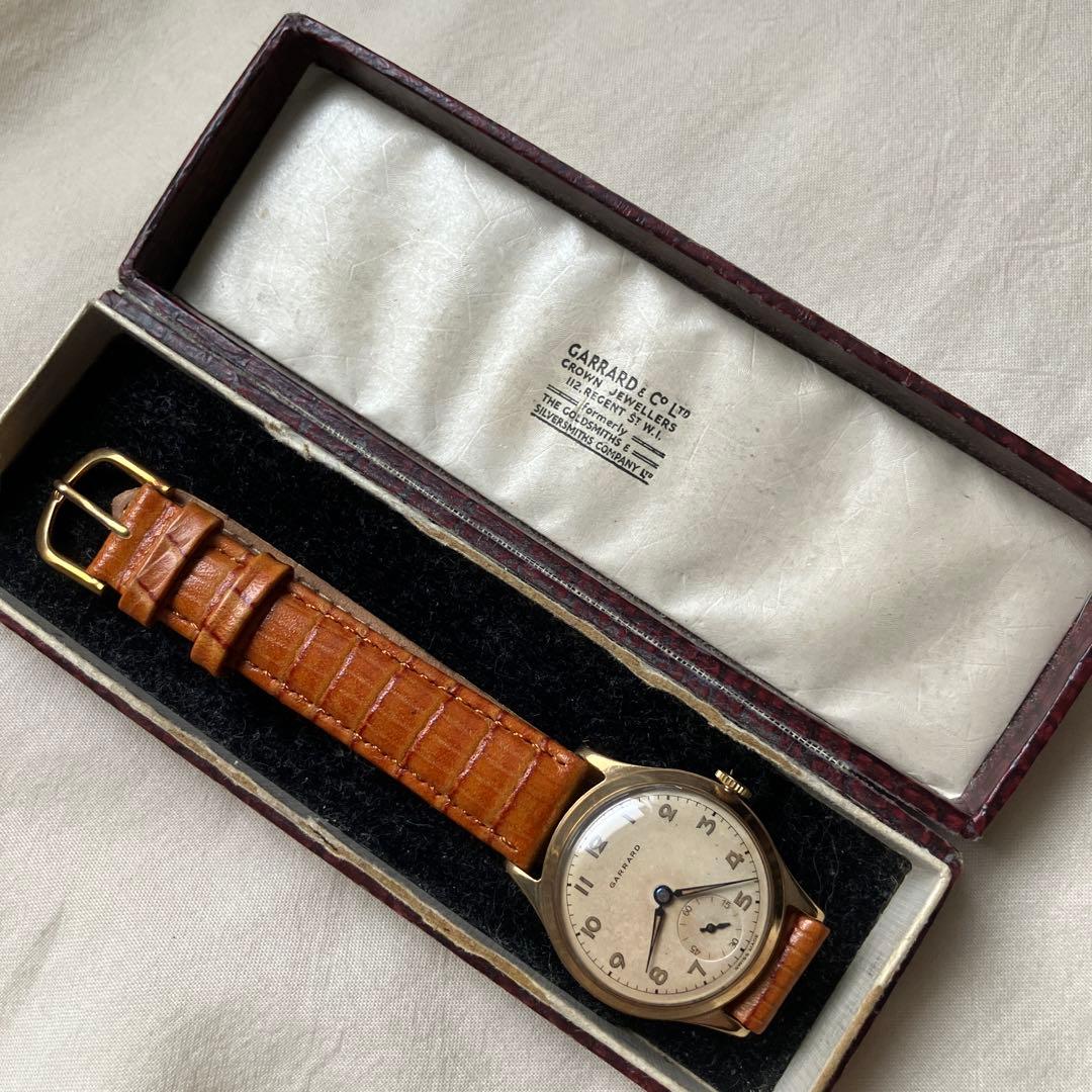 美品 GARRARD 金無垢 イギリス ヴィンテージ時計 1958年製 純正箱付