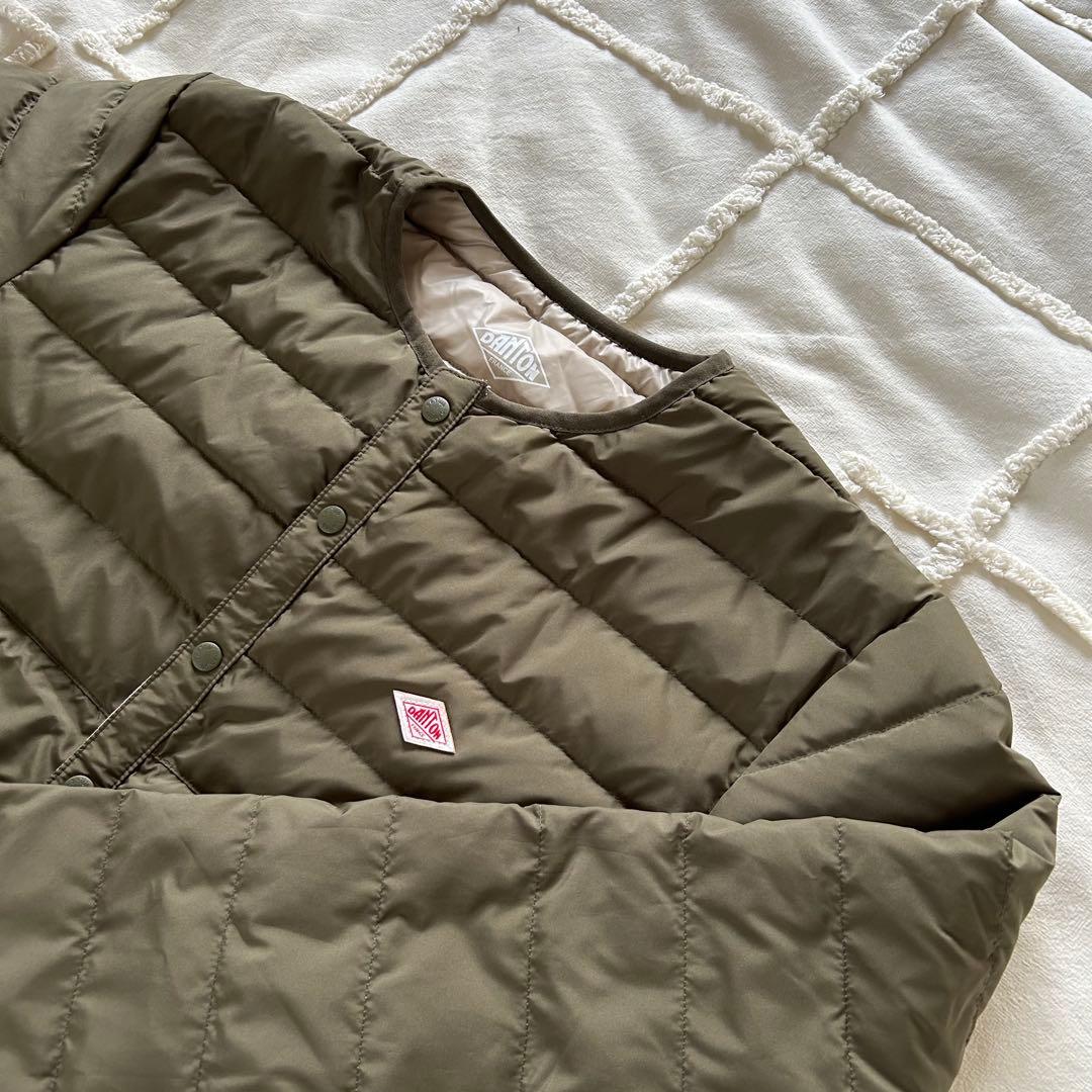 DANTON/ダントン　インナーダウン クルーネックダウンジャケット カーキM