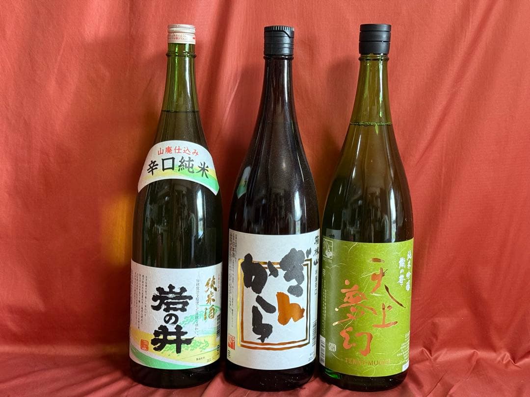 日本酒3本セット　天上夢幻純米吟醸蔵の華　箱根山ぎんから　岩の井純米酒　一升瓶