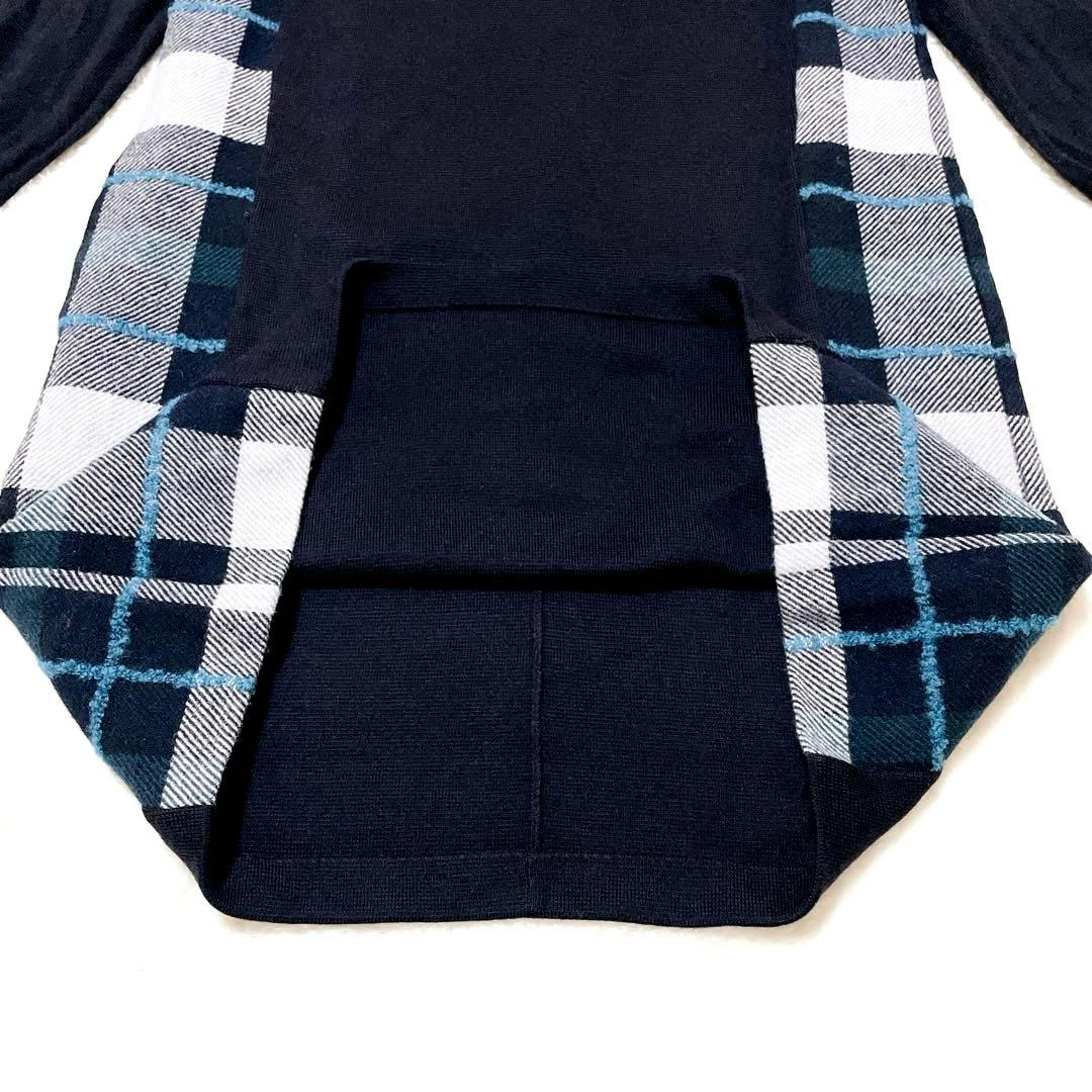 【美品】ブルーレーベルクレストブリッジ　ニットワンピース　金ボタン　38