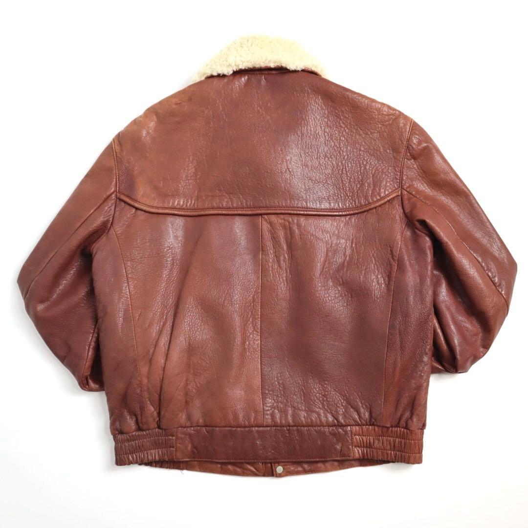 Vintage 90s A2 G1 短丈 襟ボア レザー フライトジャケット