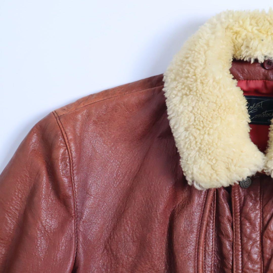 Vintage 90s A2 G1 短丈 襟ボア レザー フライトジャケット