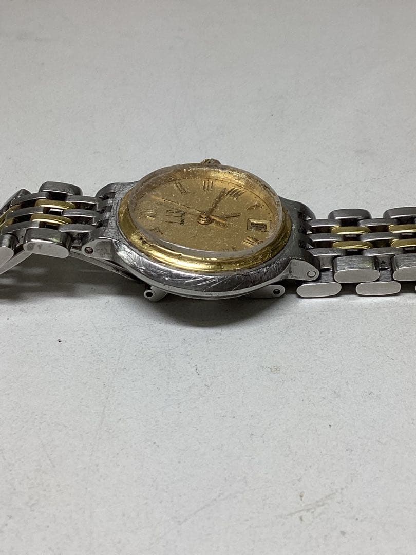 k*9様 ジャンク　dunhill アナログ腕時計 ゴールド/シルバー